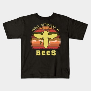 Easily Distracted By Bees Kids T-Shirt